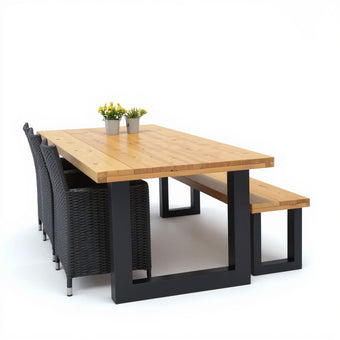 Industriële Douglas Hout Eettafel Buiten