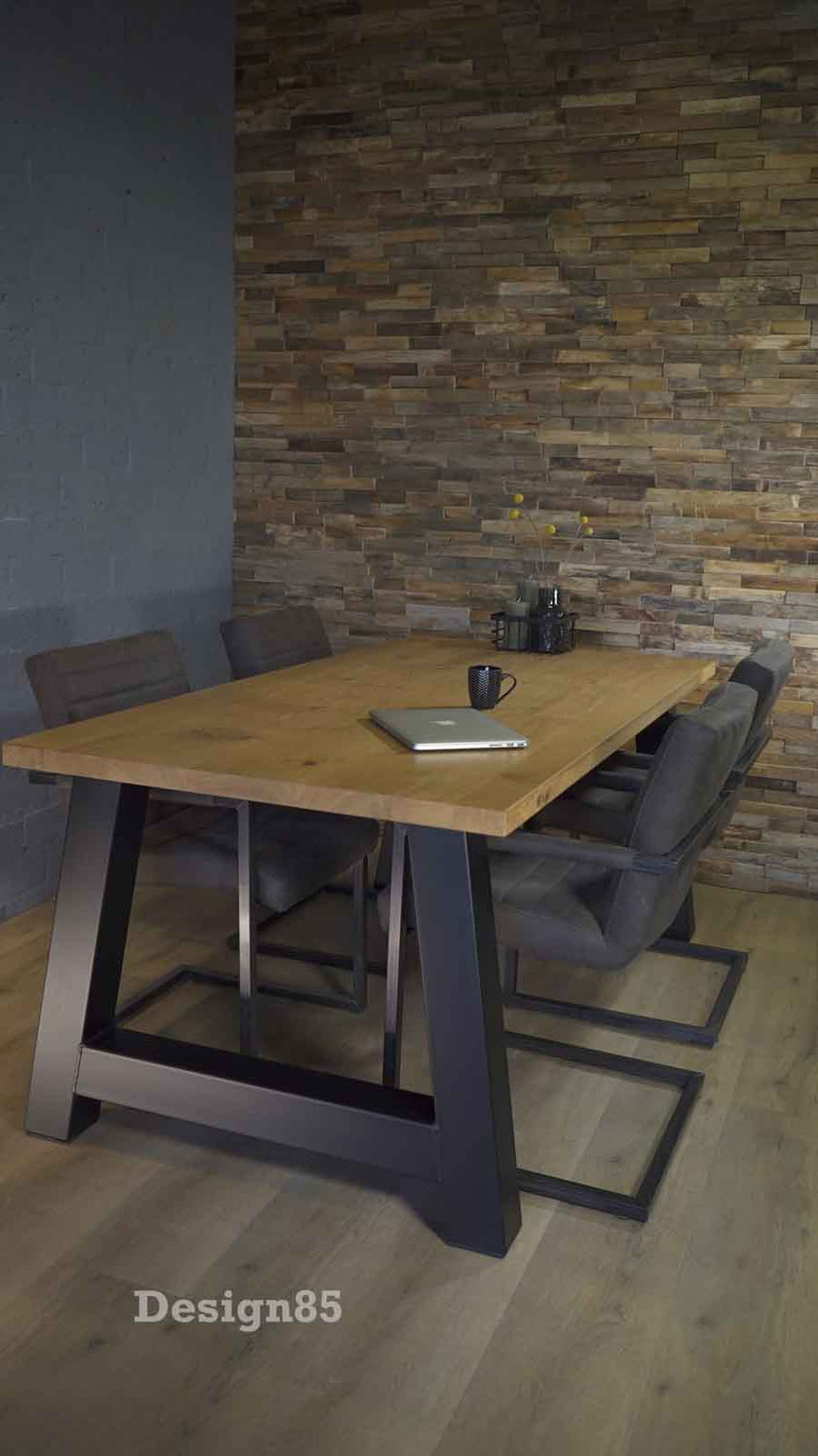 Industriële Eiken Eettafel Bos