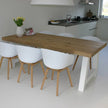Industriële eiken eettafel Bos
