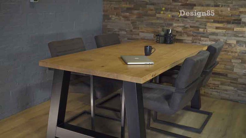 Industriële Eiken Eettafel Bos