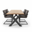 Industriële eiken eettafel Storm