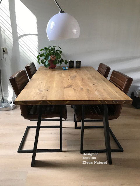 Industriële Eiken Eettafel Continentaal