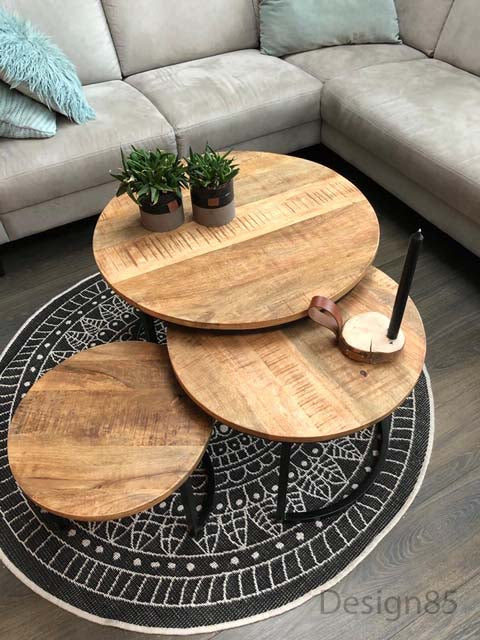 Salontafel Industrieel Rond