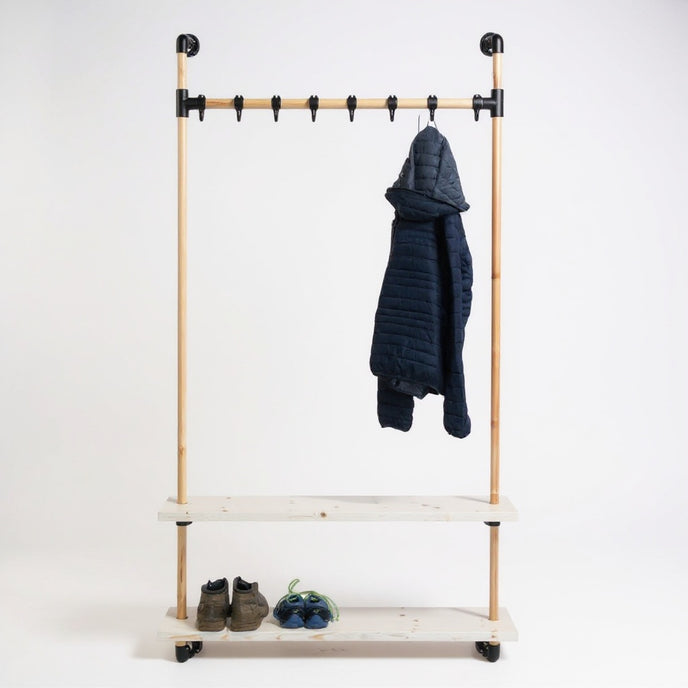 Steigerbuis kapstok Hout