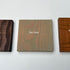Douglas kleurstalen voor houtafwerking in Rich Brown, Fair Grey en Warm Brown, toepasbaar op douglas houten producten.
