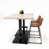 Hoge bartafel Washington met wit houten blad en zwart stalen onderstel