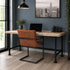 industrieel bureau oud in een moderne werkkamer 