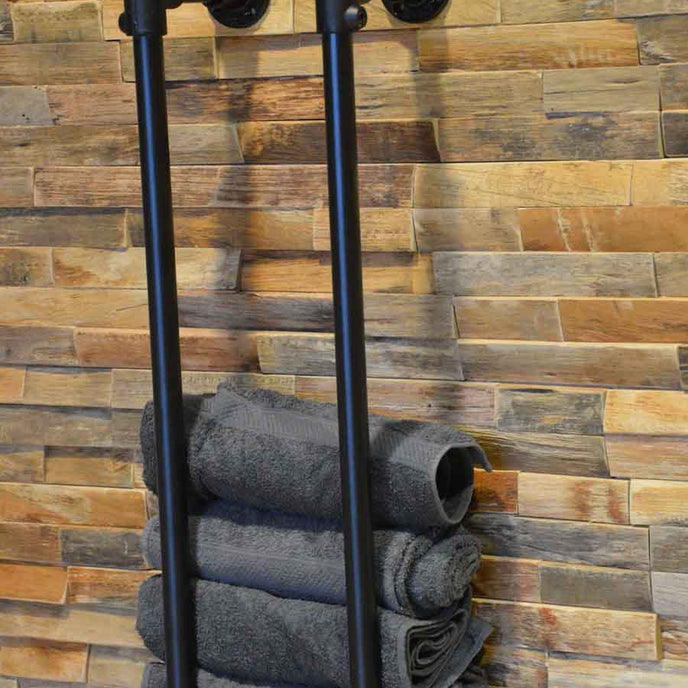 Handdoekenrek Industrieel Zwart