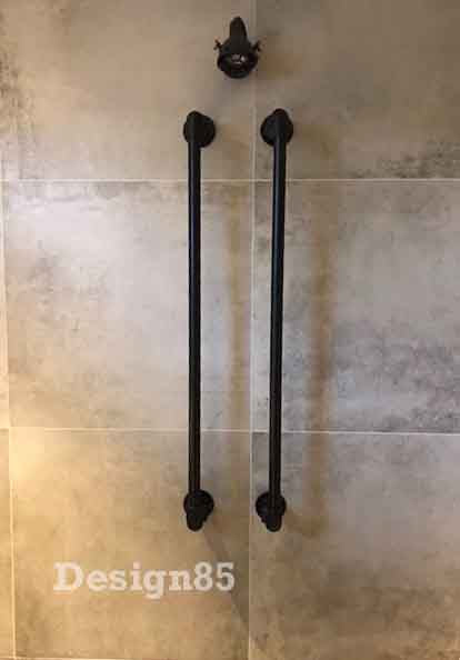 Handdoekenrek Industrieel Zwart