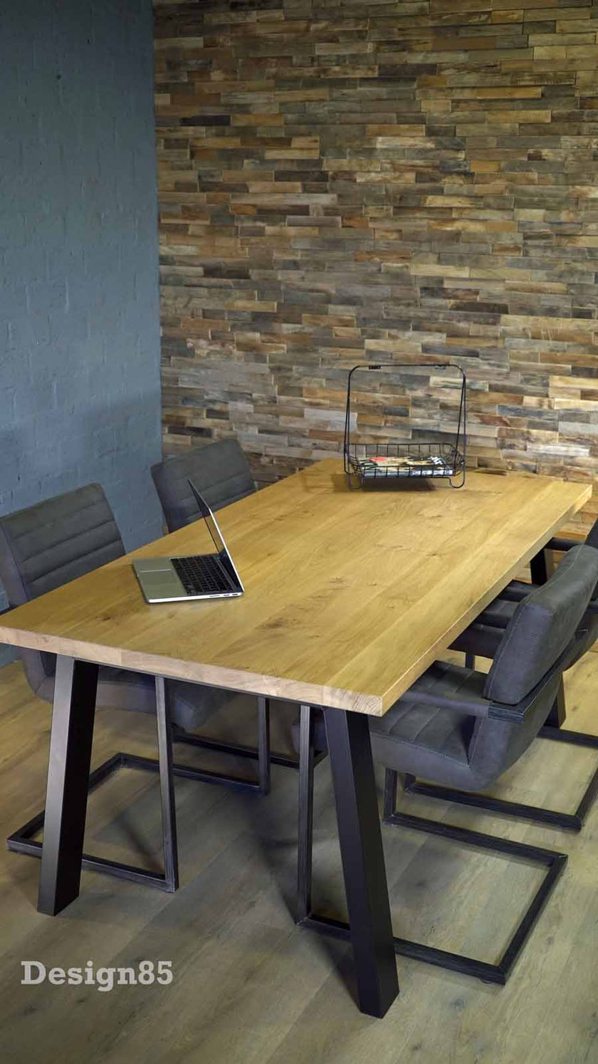 Industriële Eiken Eettafel Continentaal