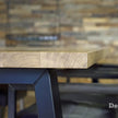 Industriële eiken eettafel Continentaal