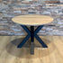 Industriële Eiken Eettafel Rond