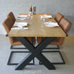 Industriële eiken eettafel Storm