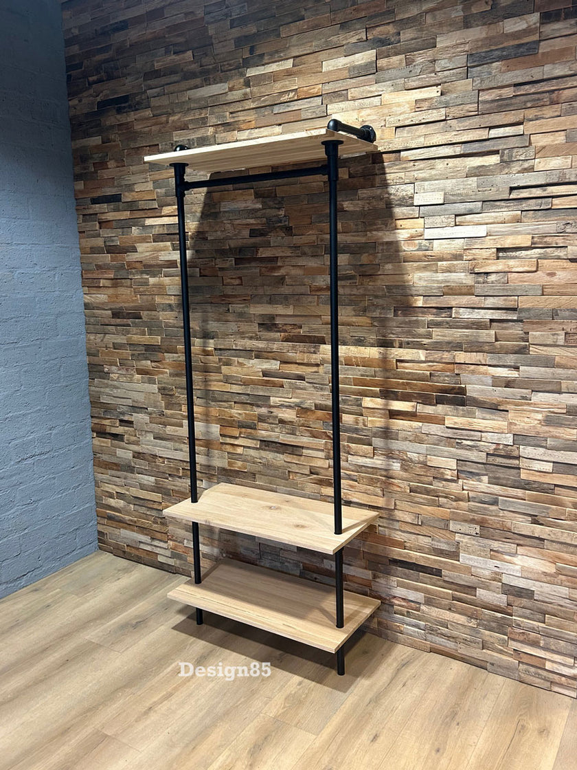 Industriële Kapstok Eikenhout