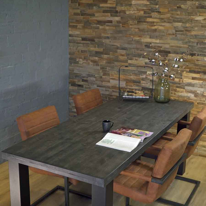 Industriële Steigerhout Eettafel Horizon