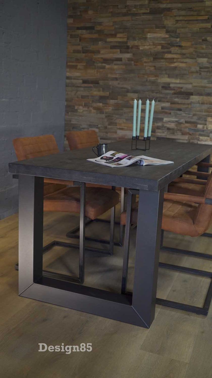 Industriële Steigerhout Eettafel Mist