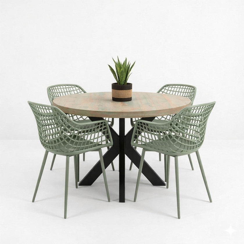 Industriele tuintafel Rond