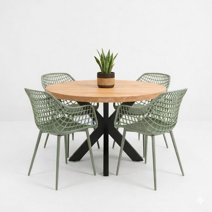 Industriele tuintafel Rond