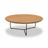 Salontafel industrieel eiken met naturel eiken tafelblad en zwart metalen onderstel