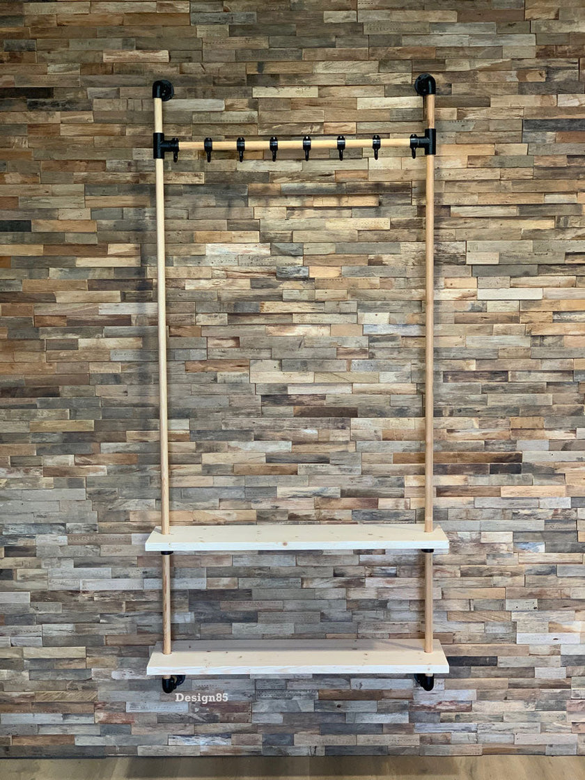 Steigerbuis kapstok Hout