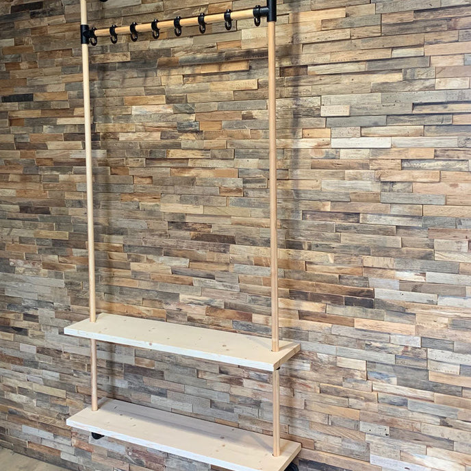 Steigerbuis kapstok Hout