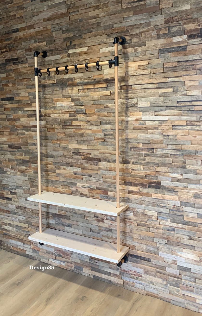 Steigerbuis kapstok Hout