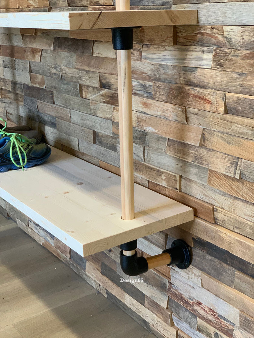 Steigerbuis kapstok Hout