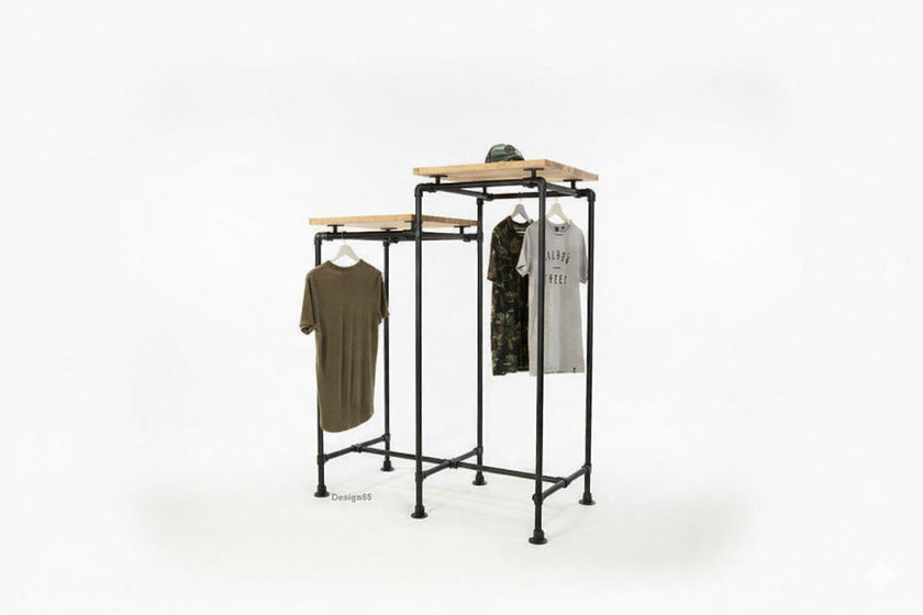 Steigerbuis kledingrek Duo
