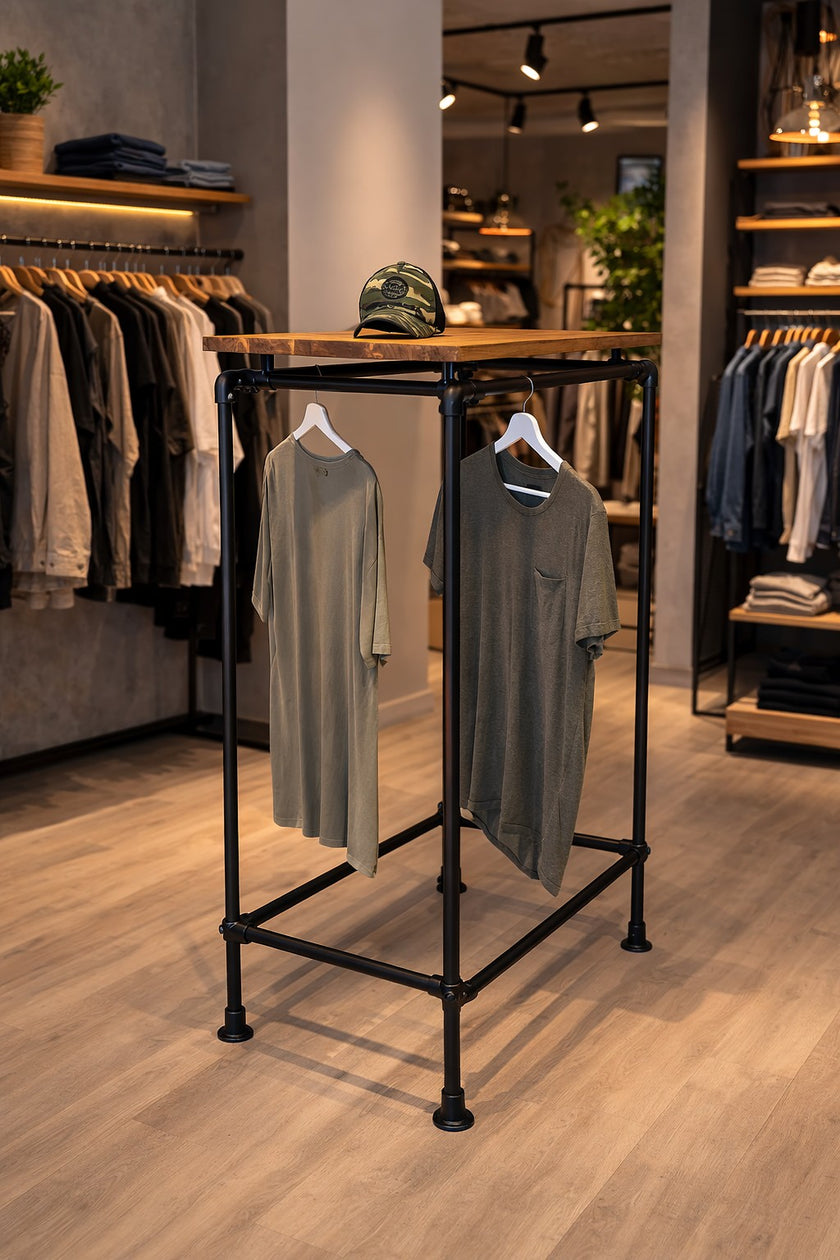 steigerbuis kledingrek pikant met ruime hang mogelijkheden voor kledingwinkels
